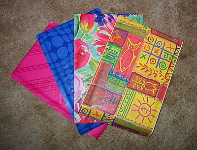 padded colorful envelopes