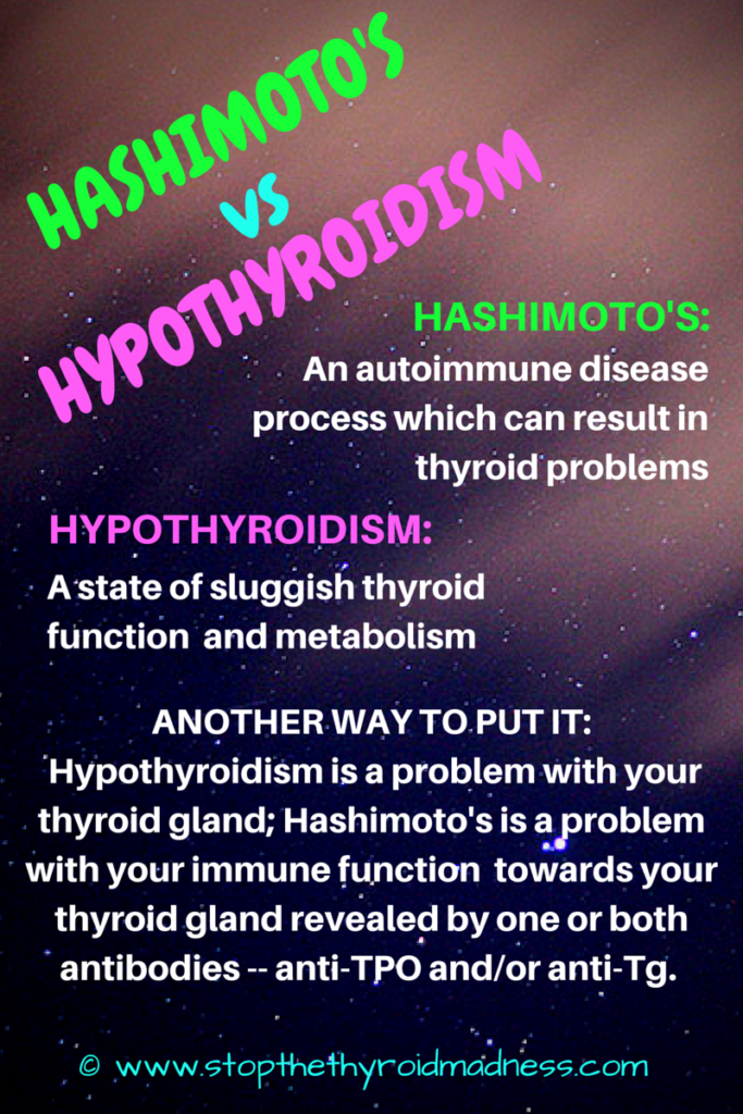 Hypothyroidism vs. Hashimoto s what s different and what s similar 