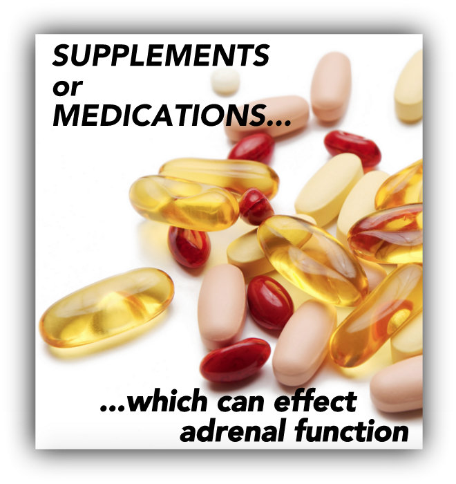 supplements or medications which can effect adrenal function